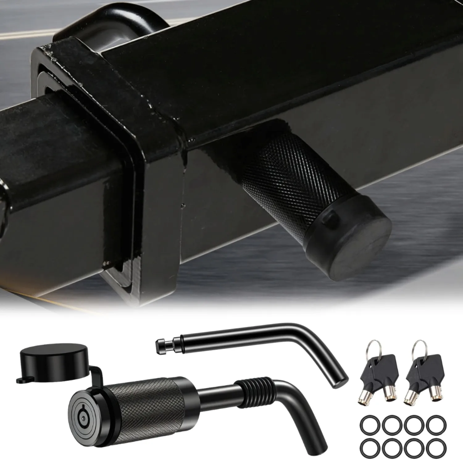 

Nilight Trailer Hitch Lock Pin 1/2' & 5/8' Locking Receiver Hitch Pin Keyed Unique Anti-Theft Lockable Fits 2' 2-1/2' & 1-1/4'Receiver Tow Truck Boat Bike Truck