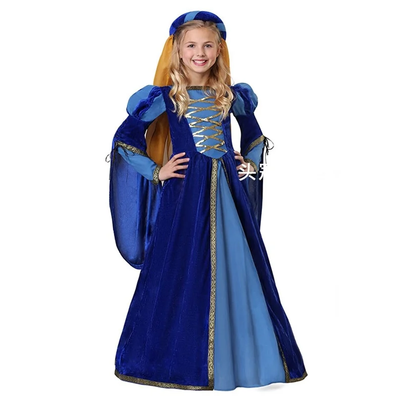 

Girl's Party Halloween Costume Children's Renaissance Queen Aristocrat Princess Cosplay Costume