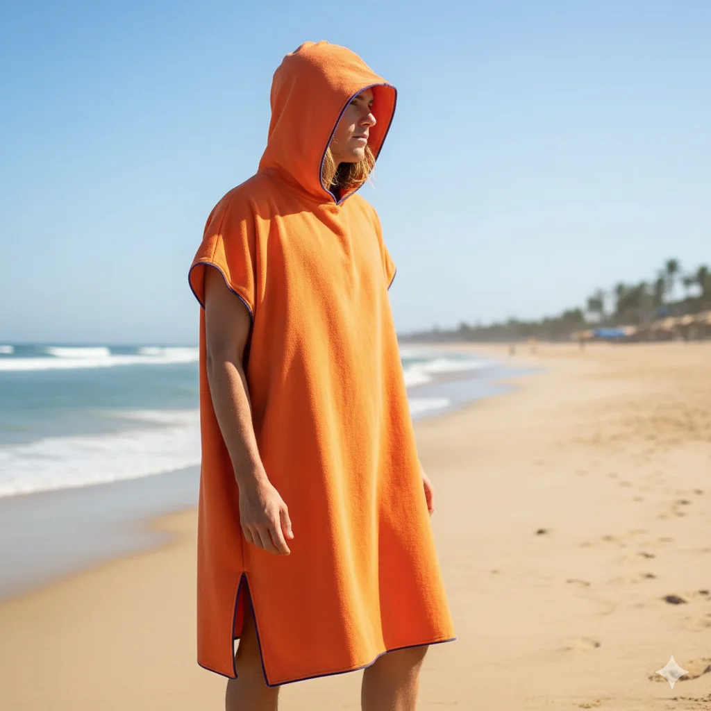 

Quick-drying Changing Robe Quick Dry Bathrobe Hooded Absorbent Bath Towel Swimming & Fitness Super Absorbent Bathrobe