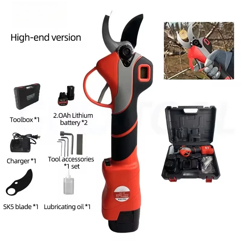 16.8V Cordless Rechargeable Scissors  Brushless Hedge Trimmer Lithium Battery Pruning Shears Handheld Secateurs Pruning Scissors