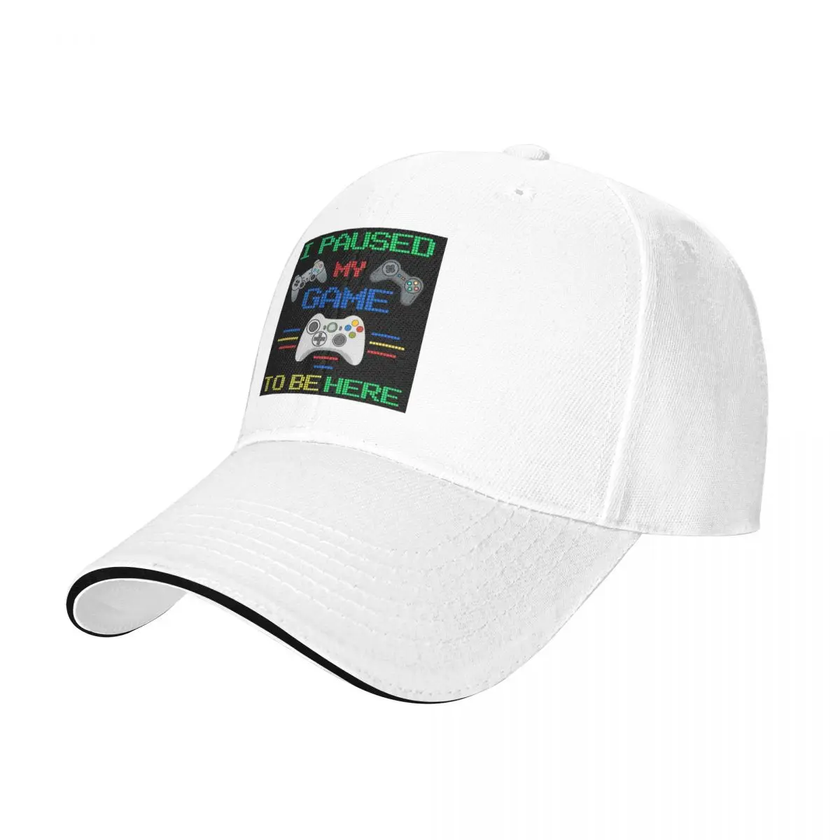 I Paused My Game To Be Here Game Controller Baseball Caps Snapback Baseball Hats Breathable Casual Casquette for Men And Women