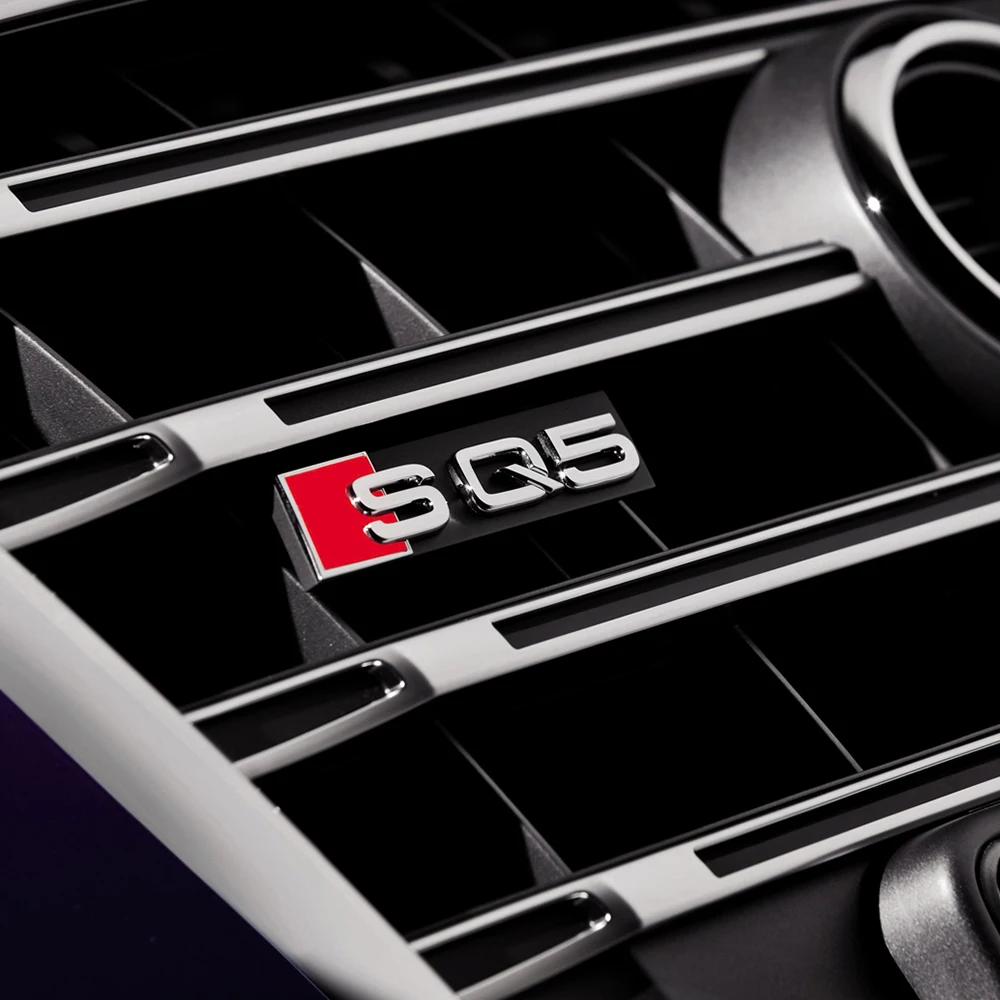 3D ABS Chrom Schwarz Logo Kühlergrill-Emblem Auto Frontgrill-Abzeichen Deko-Zubehör für Audi SQ3 SQ4 SQ5 SQ6 SQ7 RSQ3 RSQ4 RSQ5 RSQ6 – Detail 10