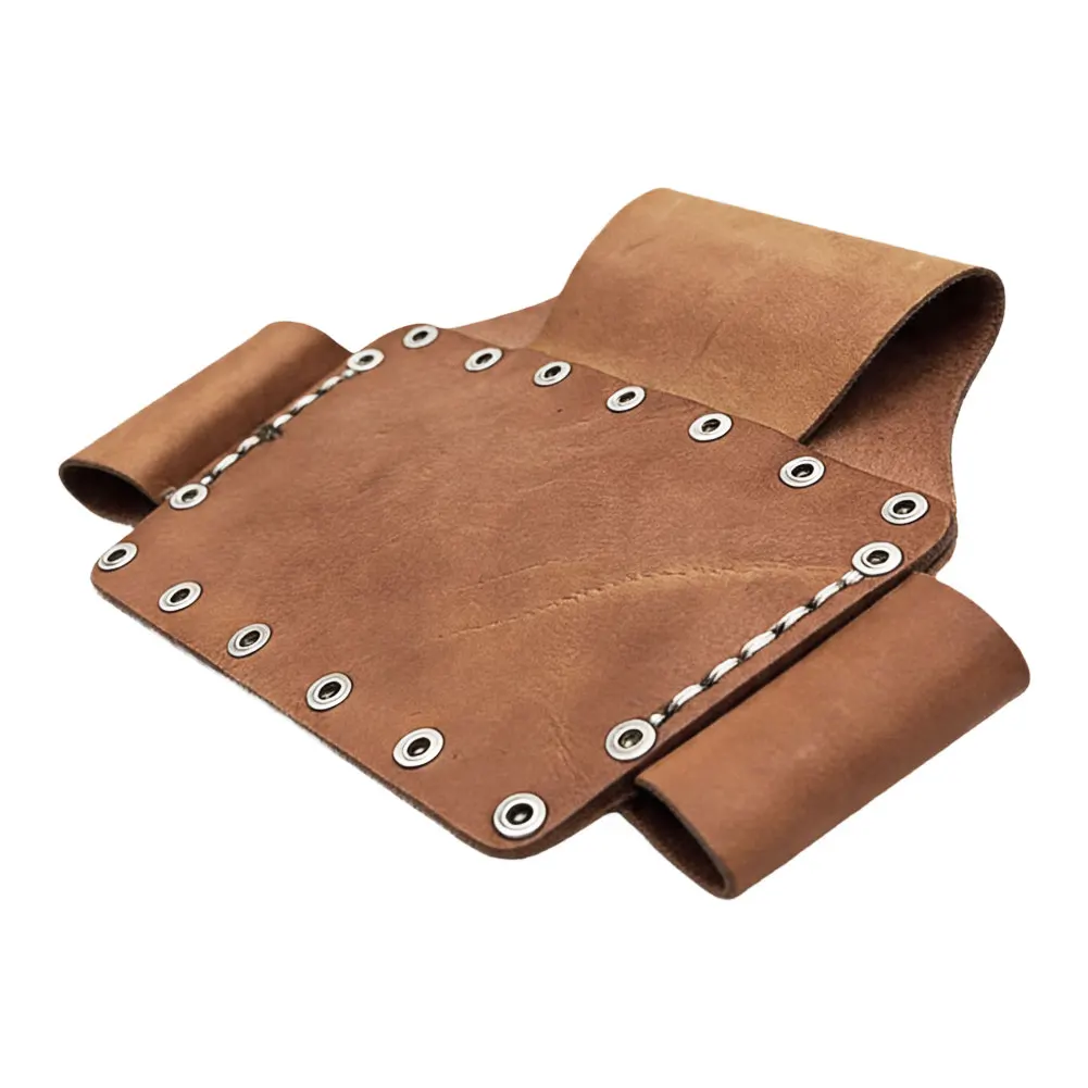 

Cowhide Tool Bag Leather Tool Pouch Top-grain Leather Riveted Construction Smooth Wipe-clean Leather For Electrical Work