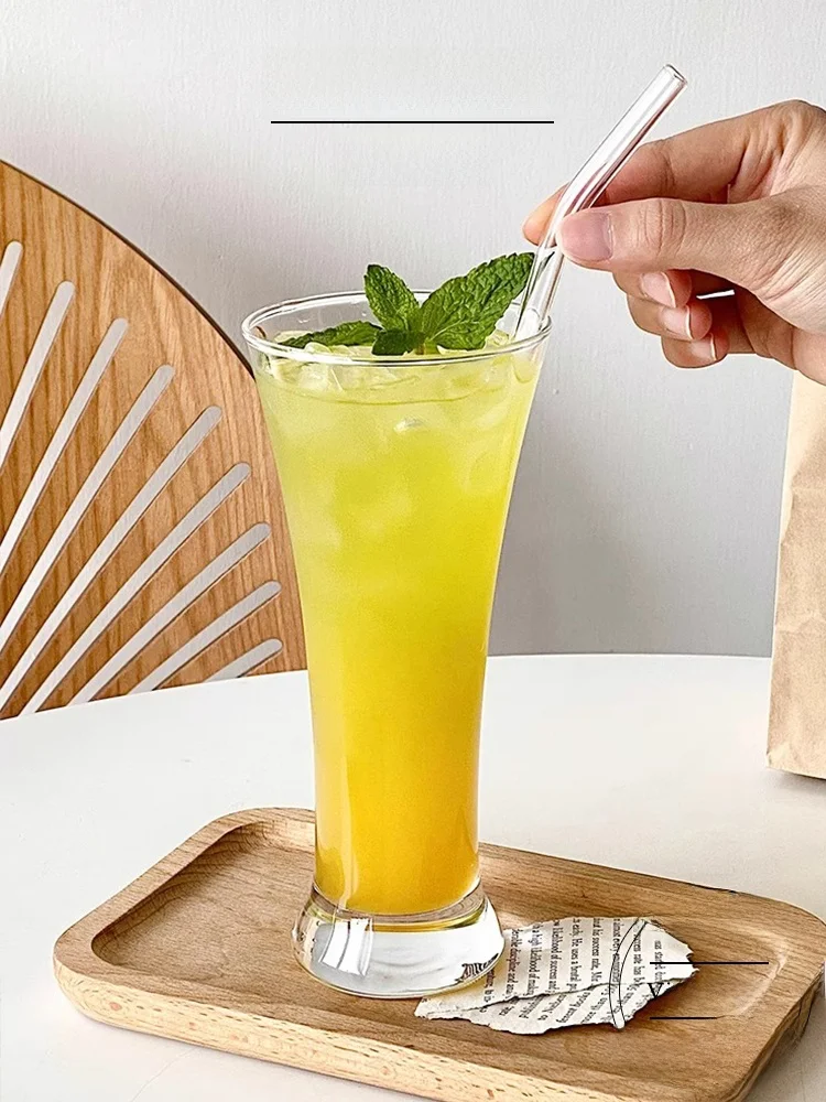 

Simple Transparent Glass Cup Slim Waist Cocktail Cup Restaurant Glassware Crystal Glass Cocktails Glasses without Brand