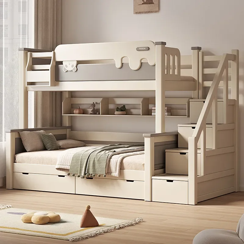 for Bunk Beds Upper and Lower Beds All Solid Wood Two Layer Mother and Child  High and Low Small Apartment Type