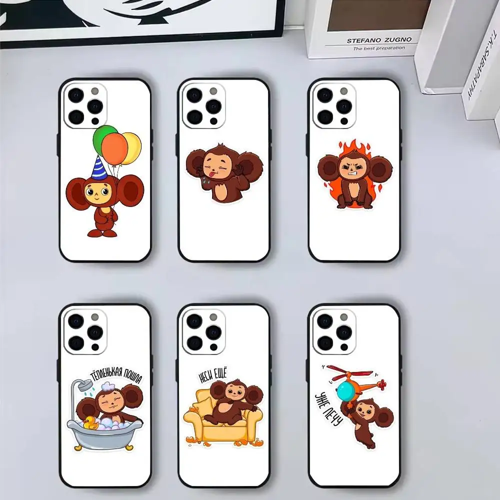 Силиконовый мягкий чехол для телефона Russia C-Cheburashkas для IPhone 17,16,15,14,13,12,11,XS,Plus Pro Max