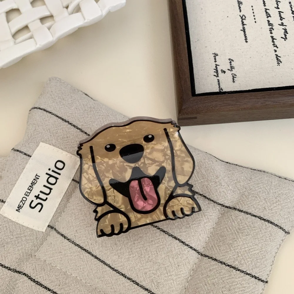 البلدغ الاكريليك الكرتون الكلب مشبك شعر الكورية نمط لطيف شناوزر كراب كليب الإبداعية جرو مشبك شعر امرأة #6