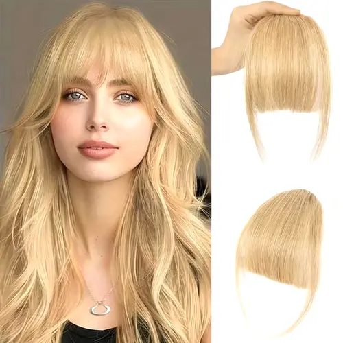 100% Human Hair Bangs Natural Brown Wispy Bang Hair Clip in Bangs Fringe with Temples Hairpiece for Women Clip on Air Bang 4.5in - Image 11