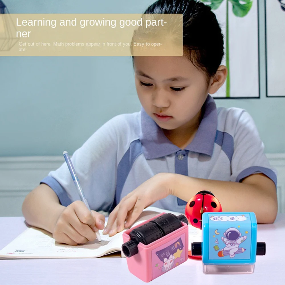 Timbri a Rullo per Matematica 2 in 1 all'interno di 100 Timbri per la Matematica Intelligente Moltiplicazione e Divisione Doppia Testa per la Matematica Francobolli per Insegnamento per i Bambini