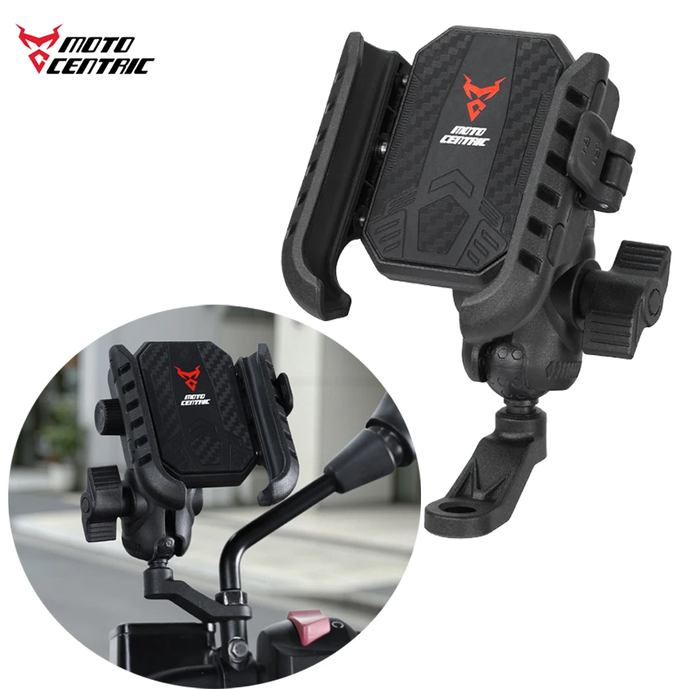 Universal Motorcycle Bike Mobile Phone Holder Anti-Shake Bicycle Riding Navigation Bracket GPS Shockproof Handlebar Holder