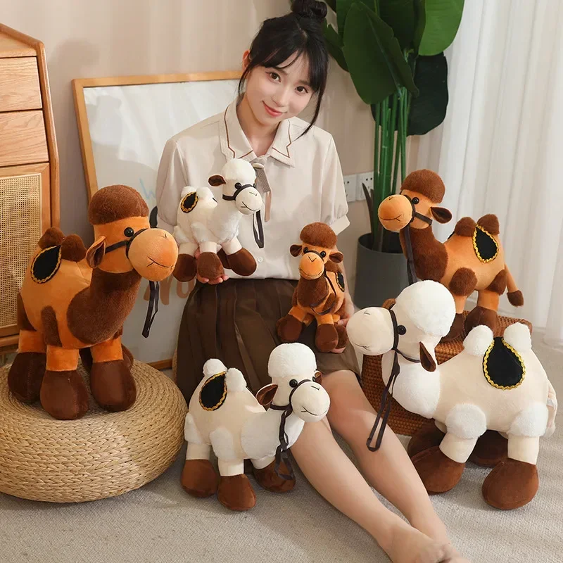 Cute Camel Stuffed Toy Trendy Full Filling Soft Toddler Plush Animals Toy for Fun Plush Toy Stuffed Doll Pillow for Kids Gift
