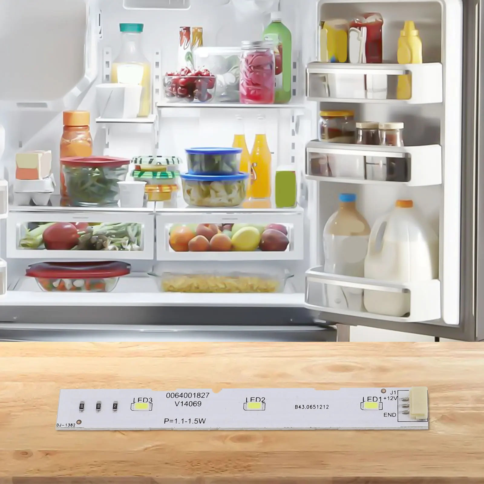 Сменная светодиодная лента для холодильников Haier специально разработанная для модели BCD575WDBI с длительным сроком службы