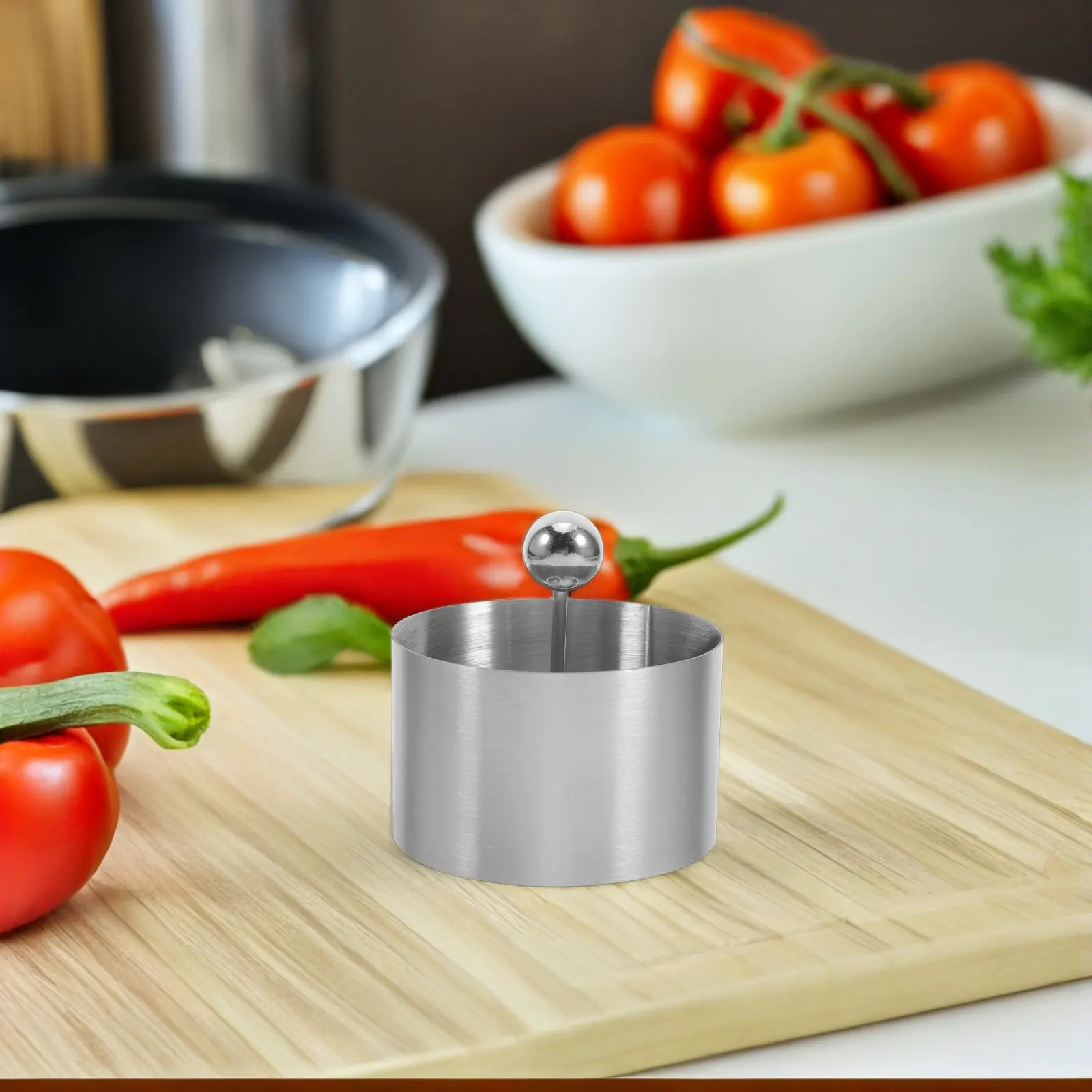 Molde Redondo de Acero para Hacer Bolas de Arroz Onigiri, Molde para Sushi, Herramienta para Hornear en Forma Redonda, Molde de Cocina