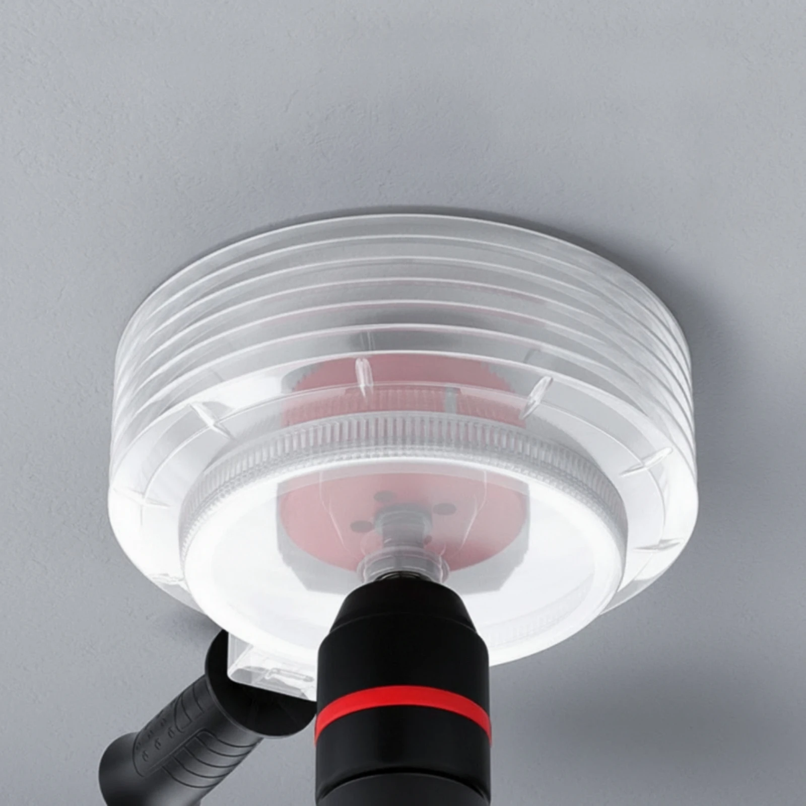 Dust Cover with Side Port Domed Hole Saw Dust Bowl Long-Lasting Stable for Electricians, Ceiling Drilling