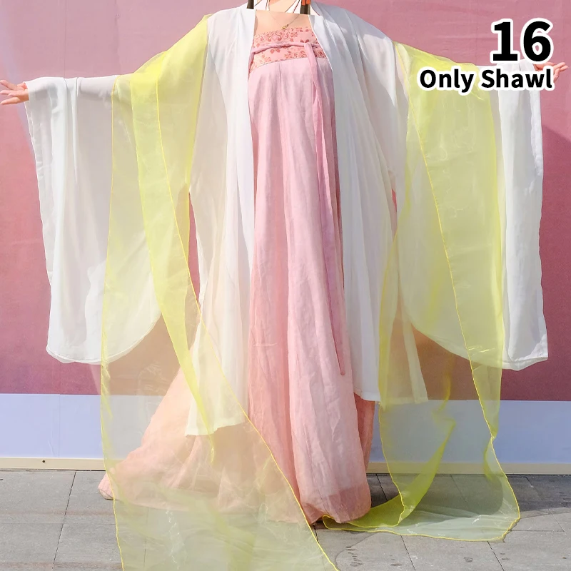 Chinese oude danskostuum 4M traditionele opera streamer Hanfu lange sjaal Dunhuang Fairy Dance podiumvoorstelling zijden lint