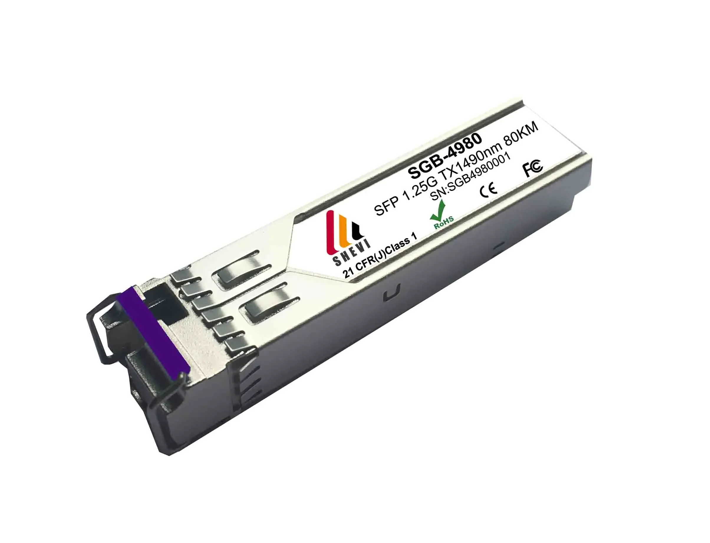 

1.25G Ethernet Sfp Transceiver 1490/1550nm 80Km Bidi