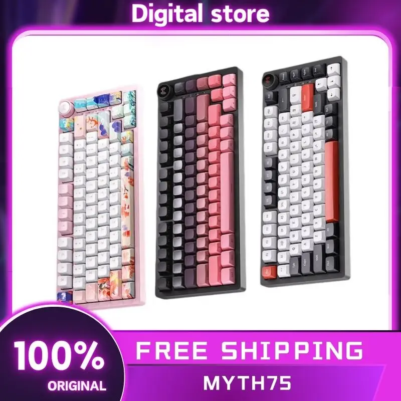 BeiTong Myt Mechanical Keyboard 3mode USB/2.4g/Wireless Bluetooth Keyboard 82Keys Hot Swap RGB Pbt Customize Game Keyboards Gift