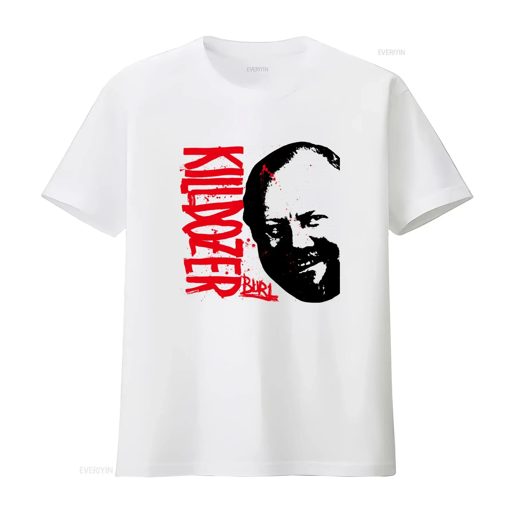 Killdozer Burl Retro Music White T Shirt 006 vintage Washed streetwear Casual designer clothes Versatile Slightly Comfortable
