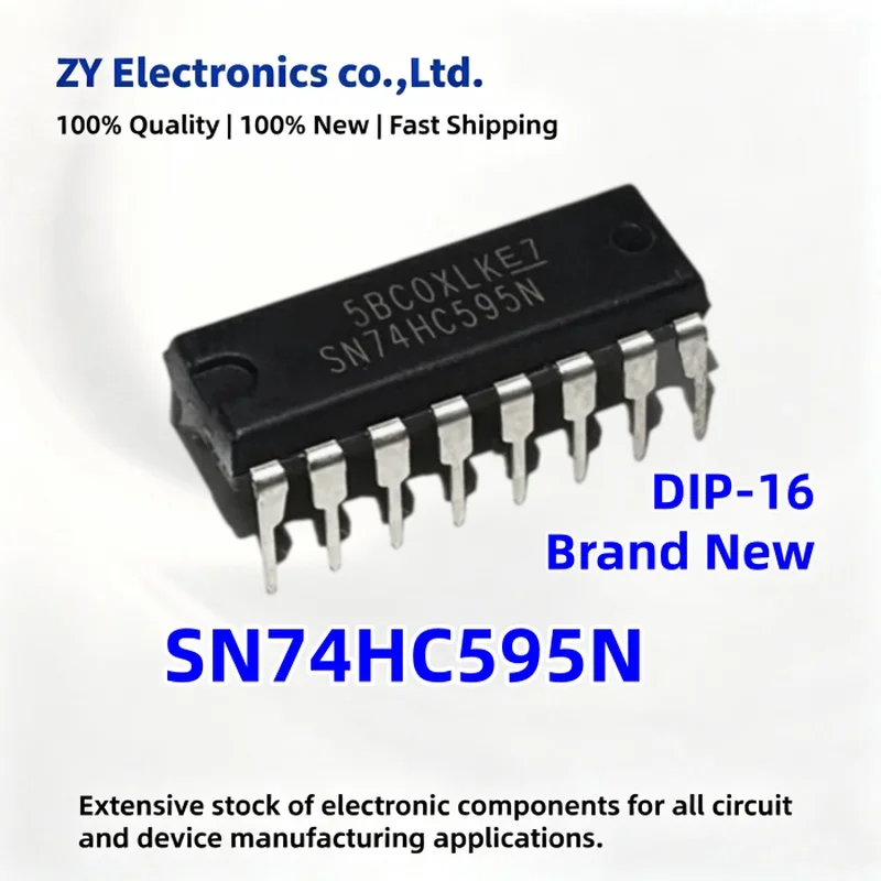 10PCS-50PCS New 74HC595 74HC595N SN74HC595 SN74HC595N DIP-16 shifting register