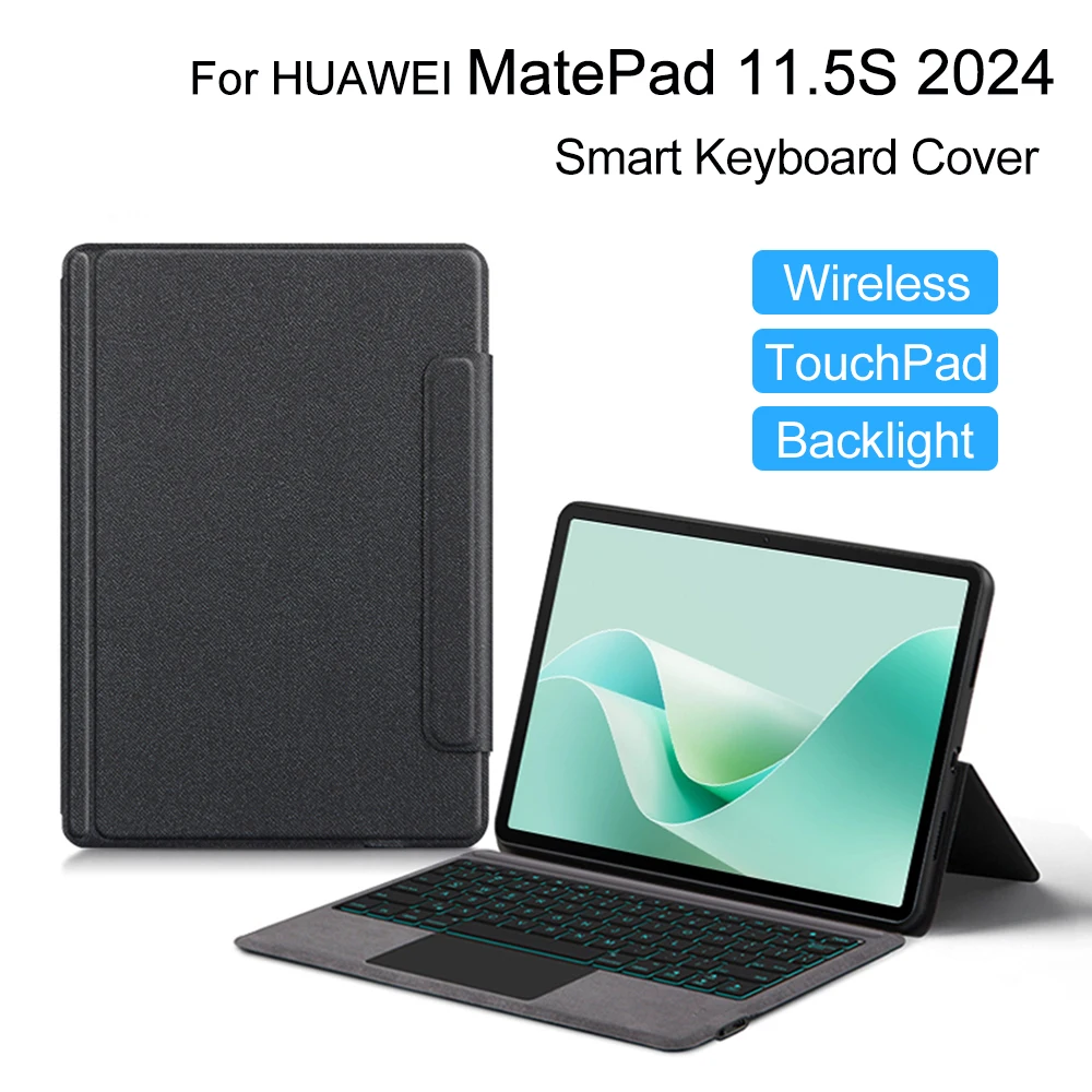 

Wireless Keyboard Case For HUAWEI MatePad 11.5"S 2024 Tablet Cover for matepad 11.5 S 11.5" S TGR-W09 Trackpad Backlit Keyboard