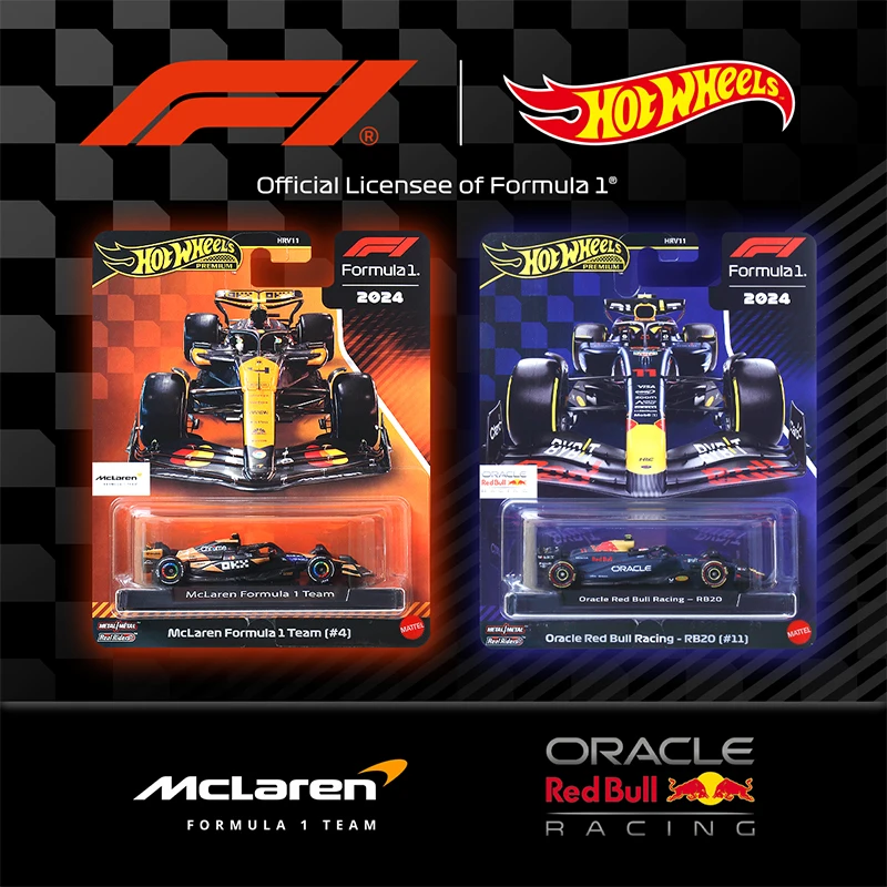 En Stock nouveau 1/64 Hot Wheels voiture or étiquette série formule 1 Mclaren Sauber Williams équipe Collection alliage voitures modèle cadeau jouet