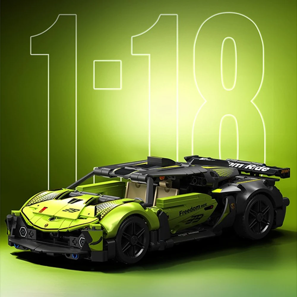 

Технический конструктор: Модель суперкара Aventador SVJ63 в масштабе 1:18, коллекционные игрушки-суперкары из кирпичиков для подарков