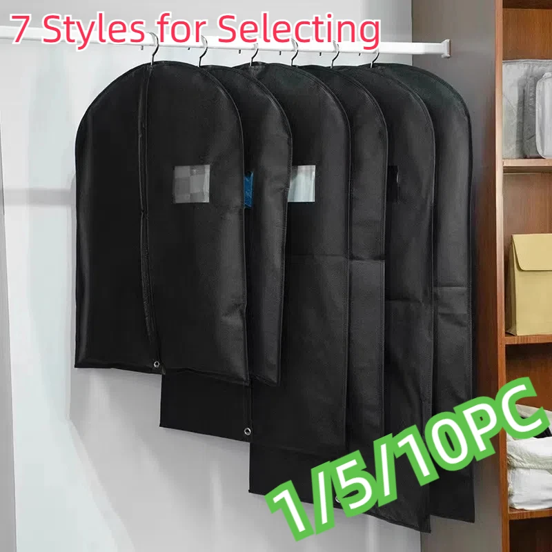 Dustproof Cloth Cover Bags Clothes Hanging Garment Dress Suit Coat Dust Cover Home Storage Bag Pouch Case Organizer