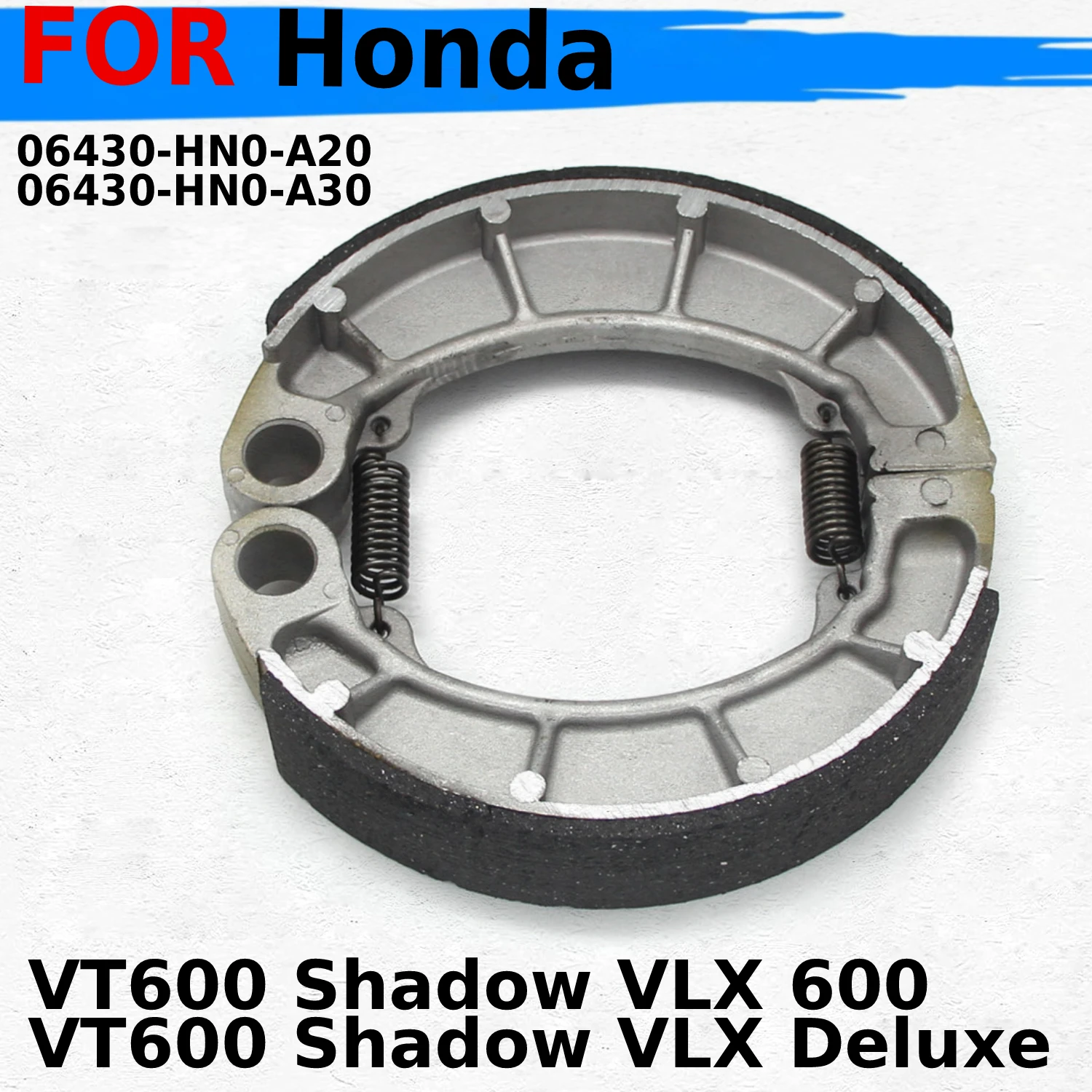 

Rear Brake Shoes Pads for Honda VT600 Shadow VLX 600 / VLX Deluxe 2004 2005 2006 2007 Years OEM: 06430-HN0-A20 / 06430-HN0-A30