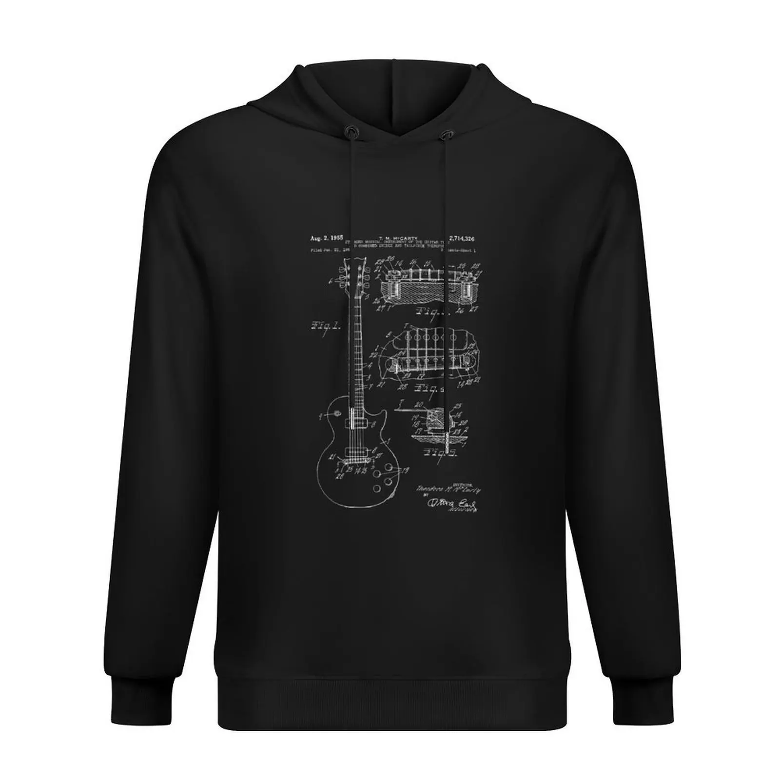 

Classic Vintage Patent Print 1955 Rock Guitar Hoodie men's sweat-shirt set men clothes autumn new products japanese hoodie