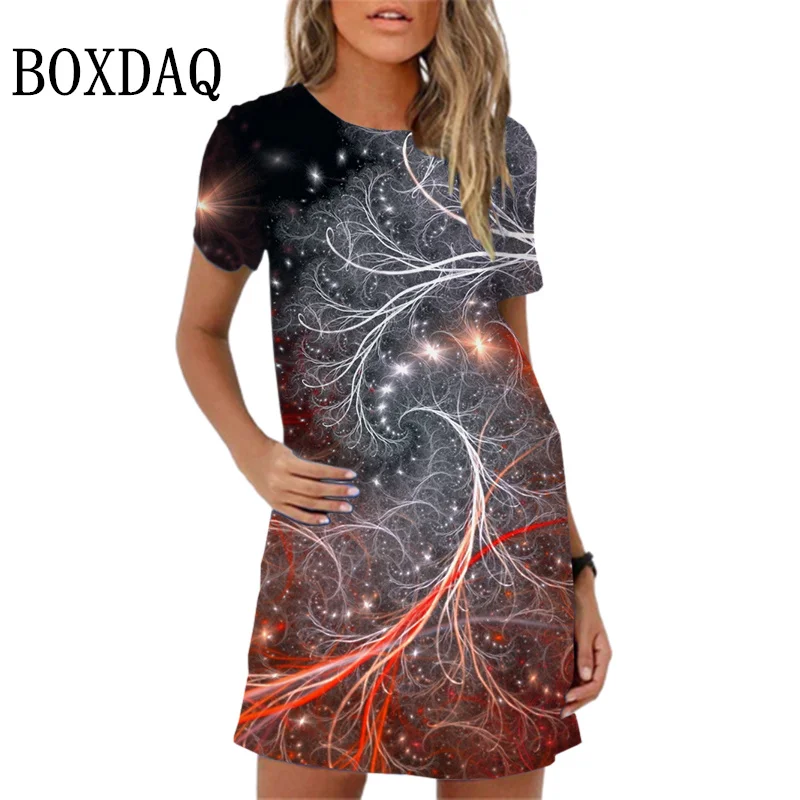 Zoete Vlinder Print Vrouwen Jurk Zomer Nieuwe Korte Mouw O-hals Schattige Mini Jurk Streetwear Kleding 2024 Lente Jurk Vestidos