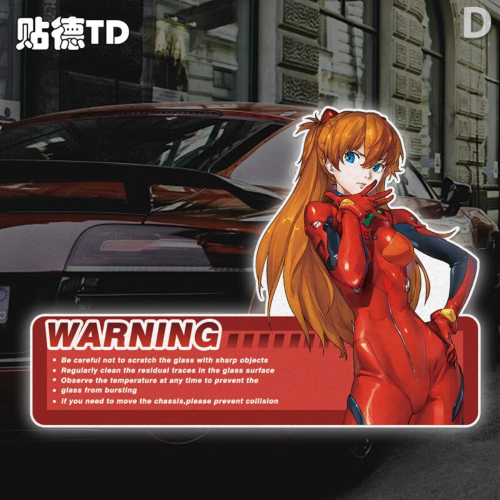 

Eva new century gospel warrior anime Asuka car sticker for car laptop window decoration sticker