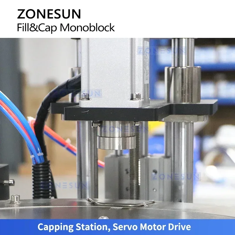 ZONESUN Riempitrice automatica per sacchetti con beccuccio Riempitrice per sacchetti liquidi Sigillatura Imballaggio Alimentatore per ciotole vibranti Doypack ZS-AFC12D