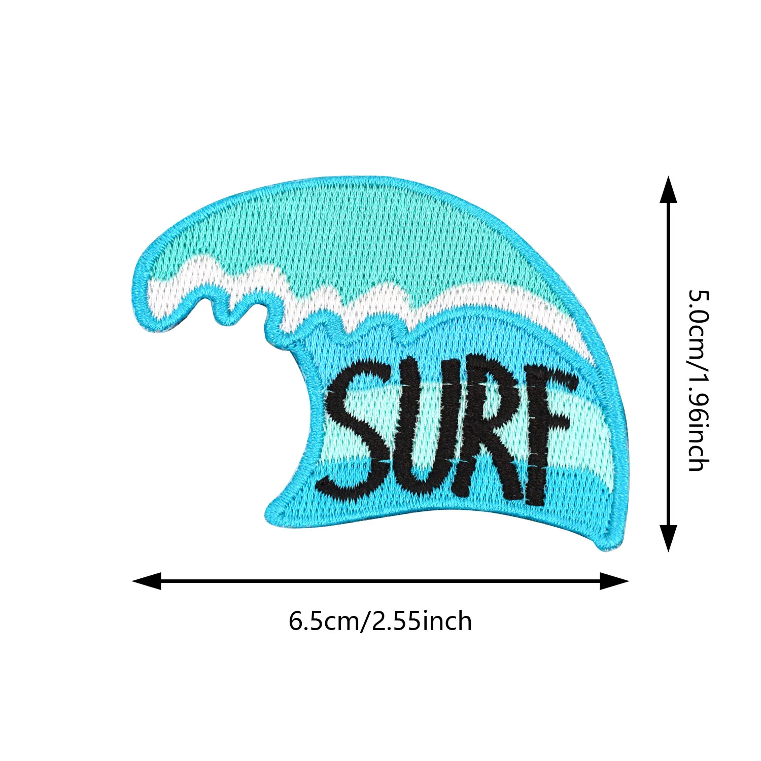 Beach Waves Patch surfer patch Embroidery Patch Iron On Patches For Clothing Funny patch On Clothes Embroidered Ironing Sticker