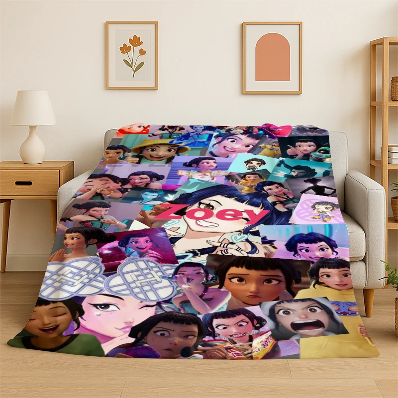 KPop D-Demon Hunters Girl Group Cartoon Soft Flannel Throw Blanket,Cozy Blanket for Bed,Couch,Sofa,Bedroom,Living Room,Travel