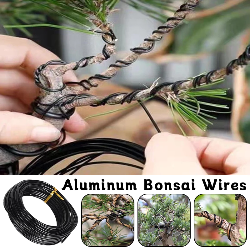 

10M Bonsai Wires 1mm-3mm Aluminum Bonsai Training Wires Modeling Orchard Plant DIY Shape Accessories Home Garden Tools