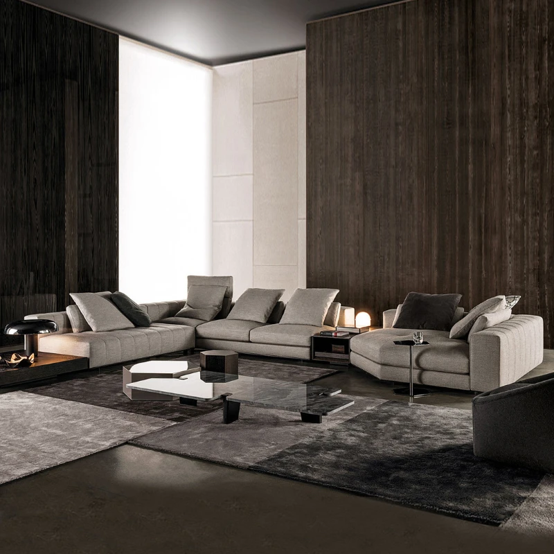 High-End Elegant Modern Special-Shaped Sofa Fabric Italian Minimalist Light Luxury