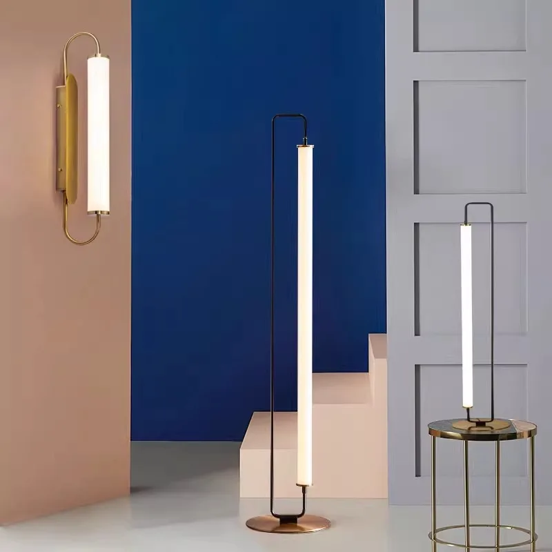 Nordic floor lamp, new simple living room bedroom art decoration model sofa floor lamp