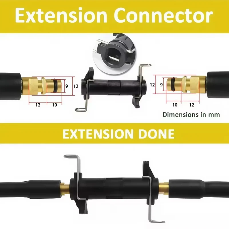 Pressure Washer Replacement Hose Super Flexible Hose for Karcher K Series Washer, Click Type Plug Quick Connector Extension