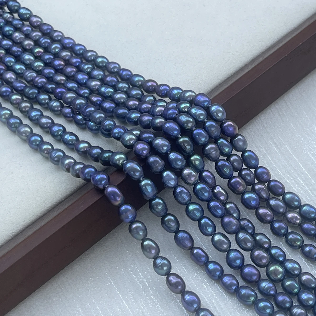 

AAA 5-6mm Black Higher Quality Natural Freshwater Pearls Rice Strand Beads for Jewelry Making DIY Necklace Bracelet Accessories