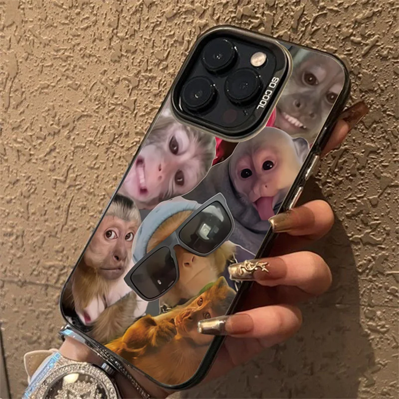New Creative Monkey Pattern Phone Case For iPhone 17 16 Pro Max 16E 15 14 13 12 11 Pro XS X XR 7 8 Plus SE2 Shockproof TPU Cover
