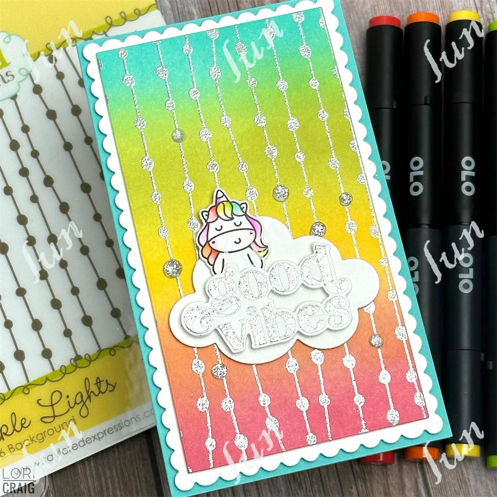 Sweet Hugs Wrods Cutting Dies for Scrapbooking Decoration Twinkle Lights Background Stamps Dots Layering Stencils Embossing