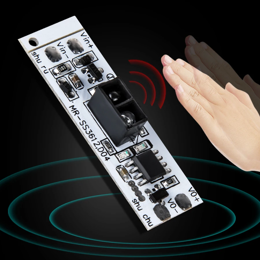 Smart Switch Module Motion Detector Finger Hand Sweep Sensor for Home Automation with DC 12V-24V Power Control up to 36W