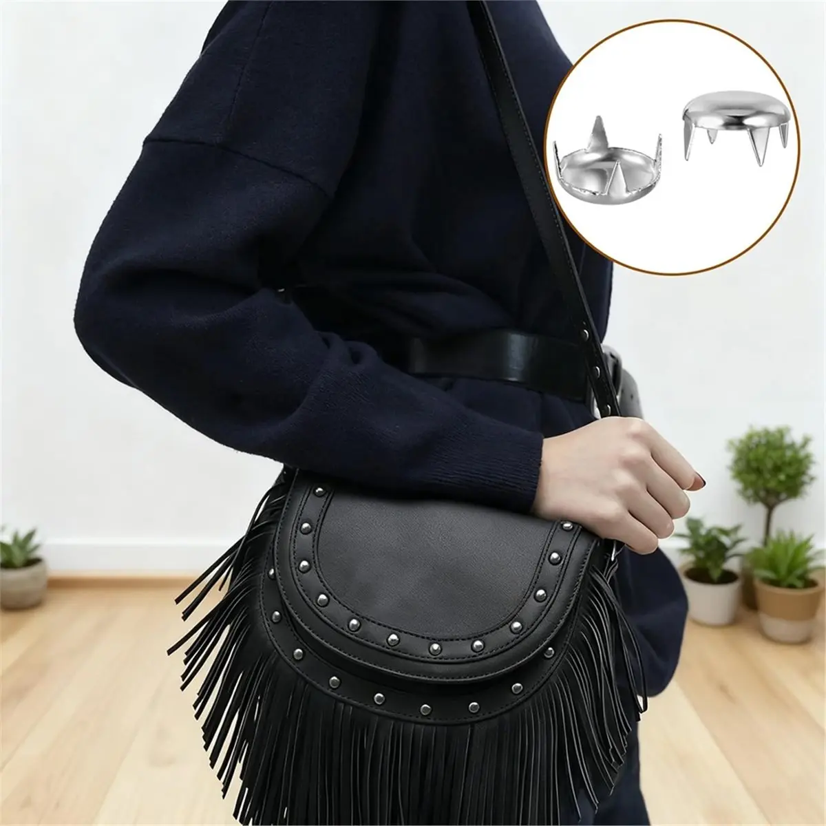 

Наборы инструментов для рукоделия: 500 шт. круглых купольных шипов 10 мм для одежды, металлические шипы-заклепки для одежды с острогубцами, шипы для курток для DIY-изделий из кожи