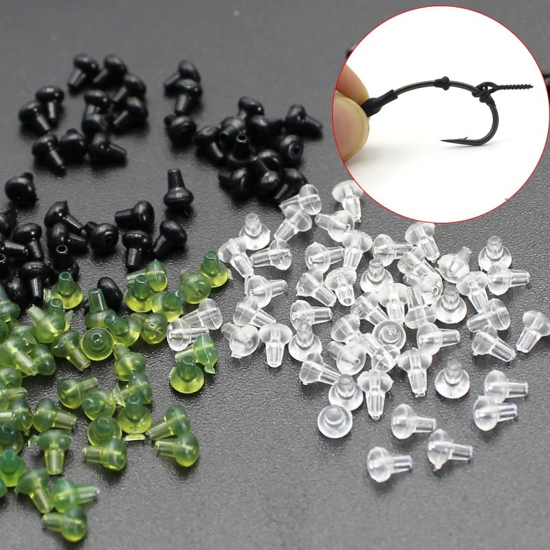 

100pcs Carp Fising Accessories Hook Stop Bead Fit Hook 2/4/6/8 Hair Rig Bait Screws Swivel For Carp Fishing Terminal Tackle