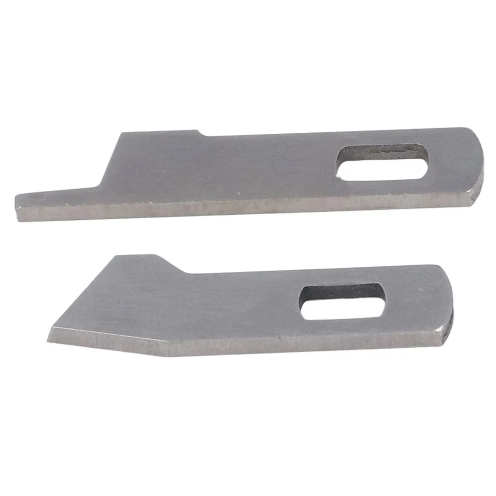 

2pcs Carbon Steel Sewing Machine Blade Set Accurate Cutting Efficient Upper Lower Blade Set Durable