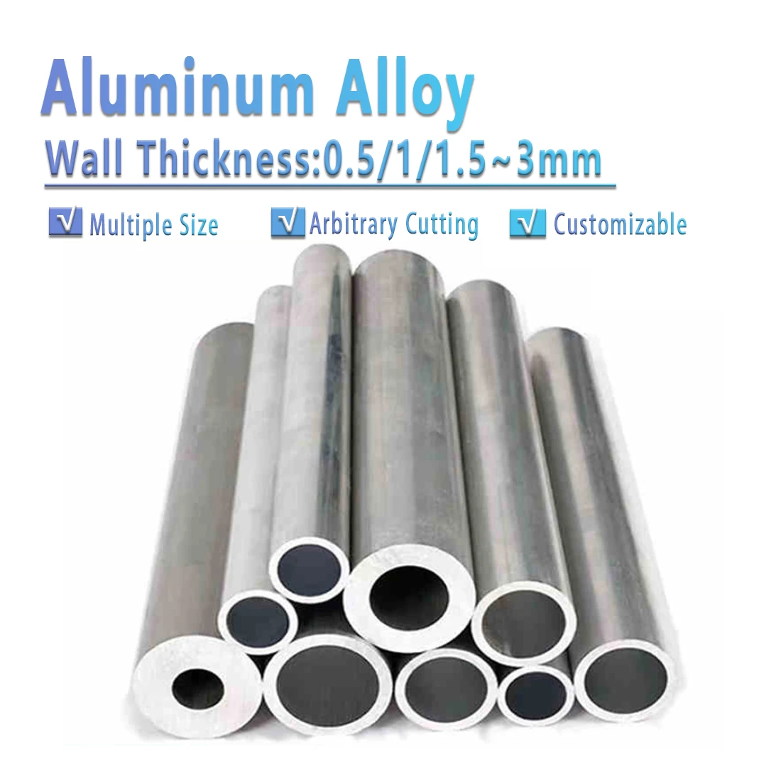 

Aluminium Tube OD5-28mm length300mm Round Aluminum Alloy Pipe Straight Large outer diameter 6063 thickness1.5/2/2.5