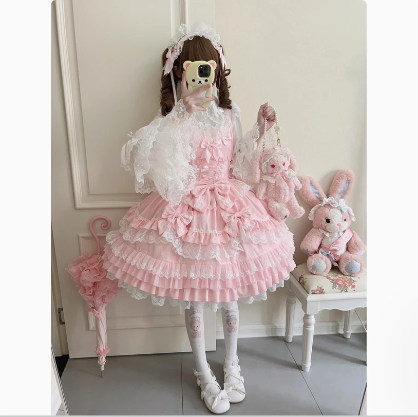 

Платье Лолиты оригинального дизайна для девочек с милой куклой и платьем JSK.