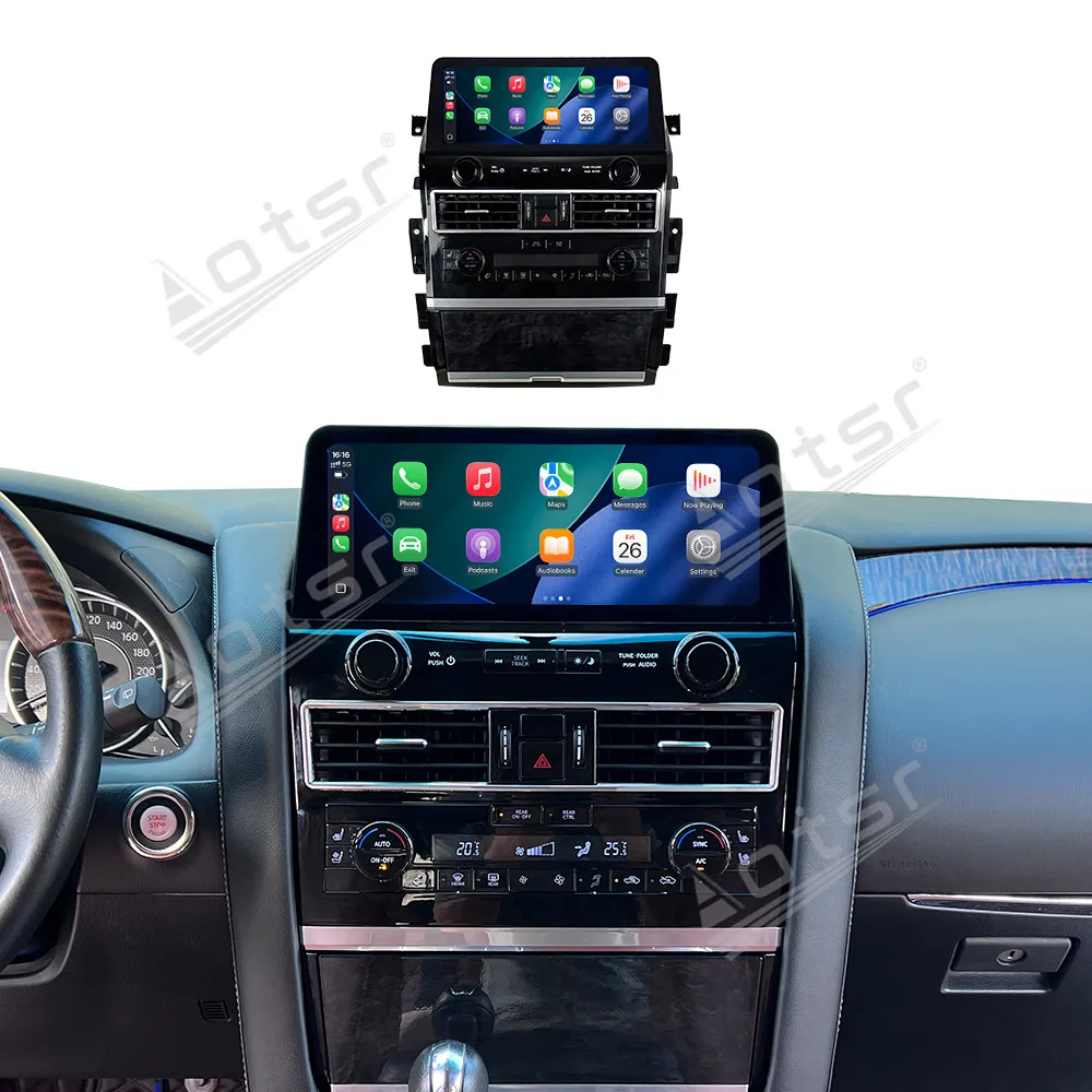 

12,3-дюймовый автомобильный радиоприемник Android 13 для Armada 2013-2019, автомобильный мультимедийный стереоплеер, GPS-навигация, Carplay, горизонтальный экран