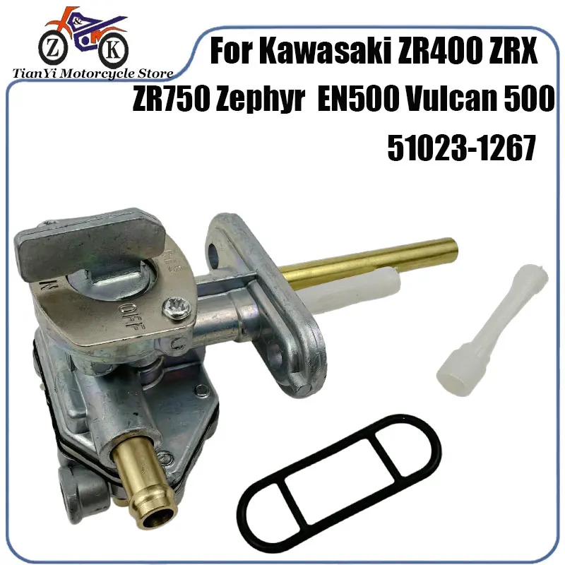 

Motorcycle Fuel Vavle Petcock Shut Off Tank Switch For Kawasaki ZR400 ZRX ZRX-II ZR750 Zephyr EN500 Replacement 51023-1267