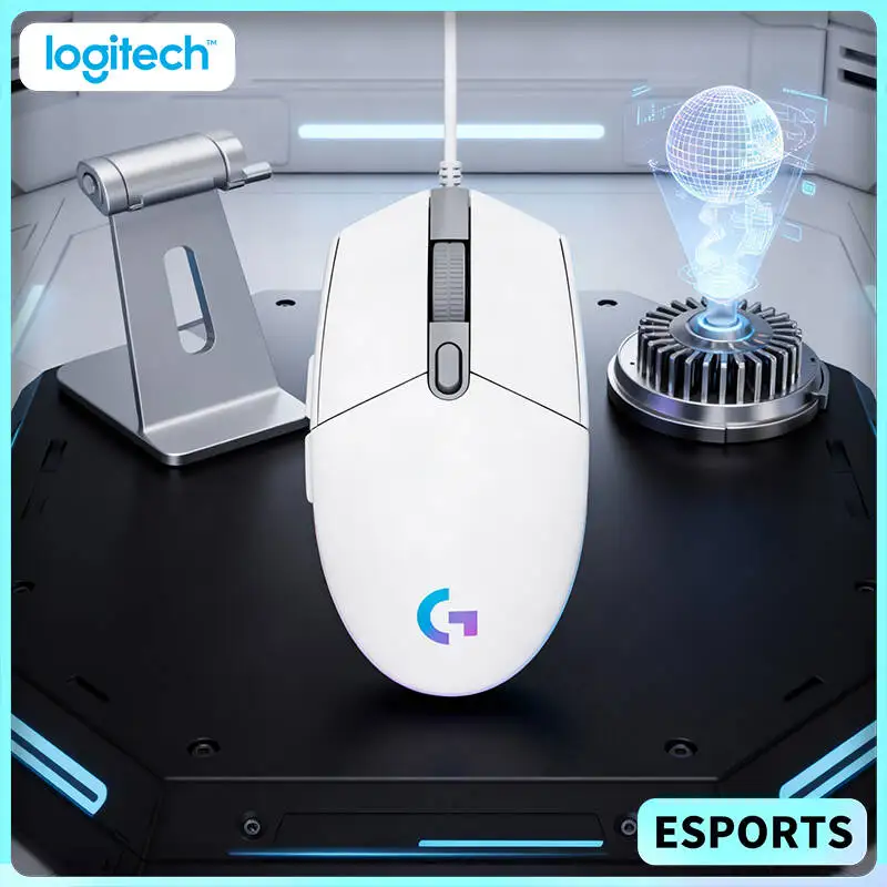 

Logitech G102 Wired Gaming Mouse, 8x Faster Than Ordinary Mice, HERO 8000 DPI Sensor, Custom RGB, 6 Keys for Daily Gaming